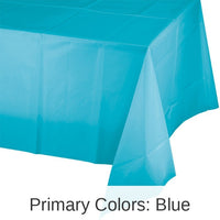 12/Case Bulk Bermuda Blue Plastic Table Covers