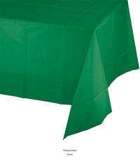 12/Case Bulk Emerald Green Plastic Table Covers 54 inch x 108 inch