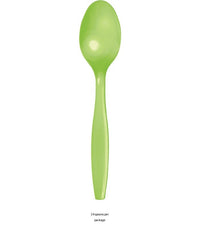 288/Case Bulk Fresh Lime Green Plastic Spoons