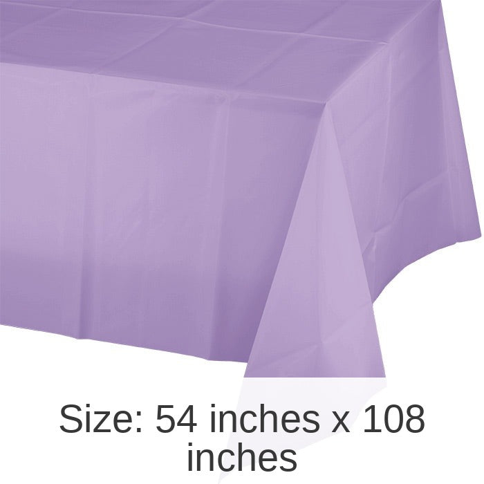 12/Case Bulk Luscious Lavender Plastic Table Covers 54 inch x 108 inch