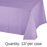 12/Case Bulk Luscious Lavender Plastic Table Covers 54 inch x 108 inch