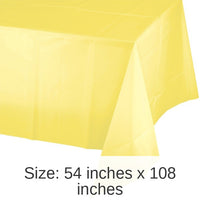 12/Case Bulk Mimosa Plastic Table Covers 54 inch x 108 inch