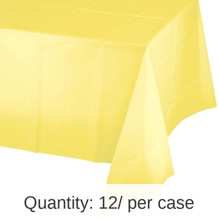12/Case Bulk Mimosa Plastic Table Covers 54 inch x 108 inch