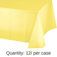 12/Case Bulk Mimosa Plastic Table Covers 54 inch x 108 inch