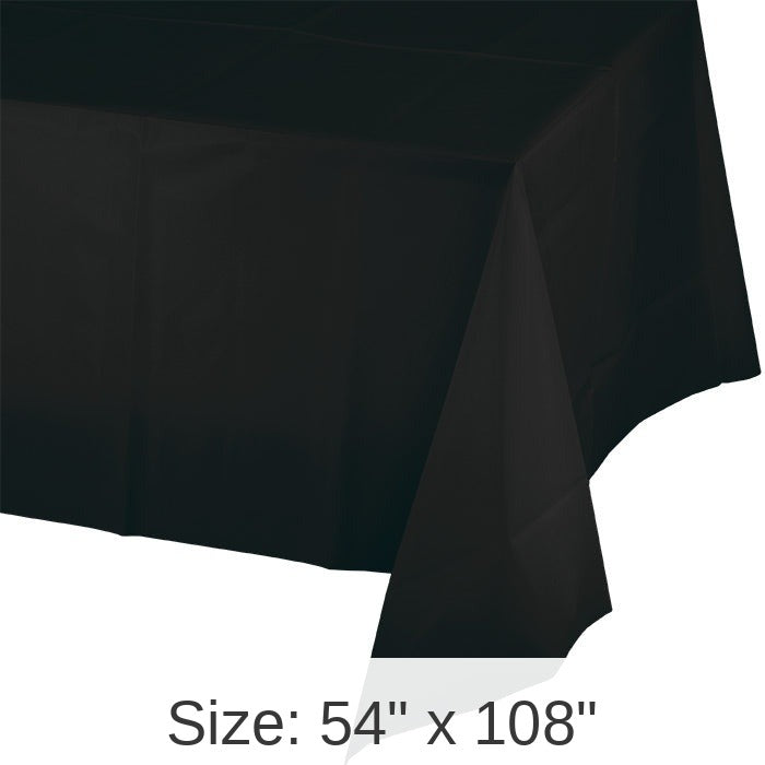 12/Case Bulk Black Velvet Plastic Table Covers
