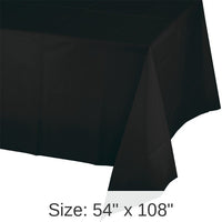 12/Case Bulk Black Velvet Plastic Table Covers