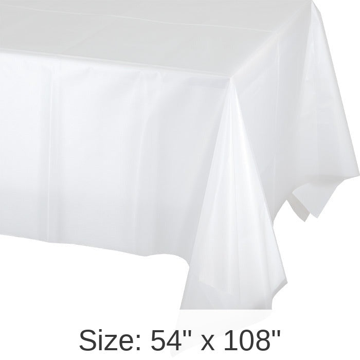 12/Case Bulk Clear Plastic Table Covers
