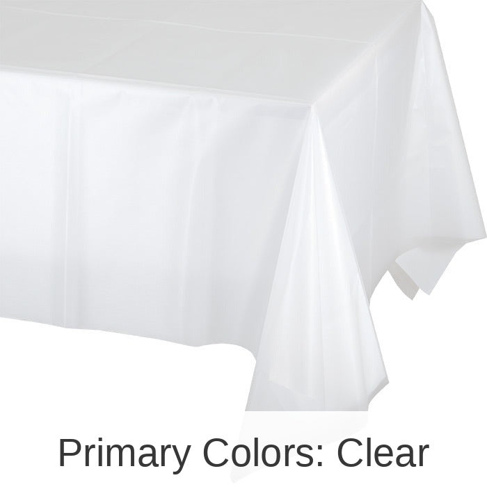 12/Case Bulk Clear Plastic Table Covers