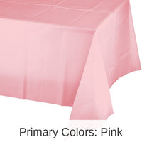 12/Case Bulk Classic Pink Plastic Table Covers