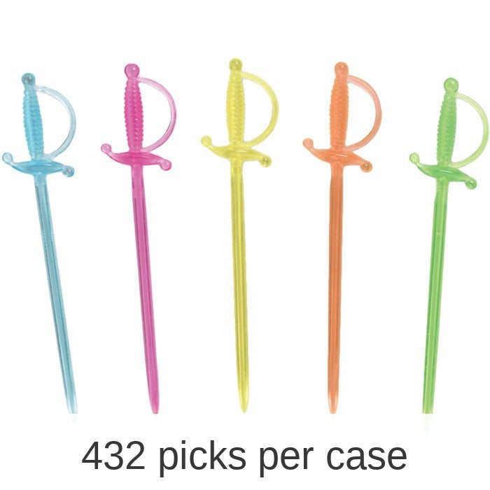432/Case Bulk Multicolored Sword Picks