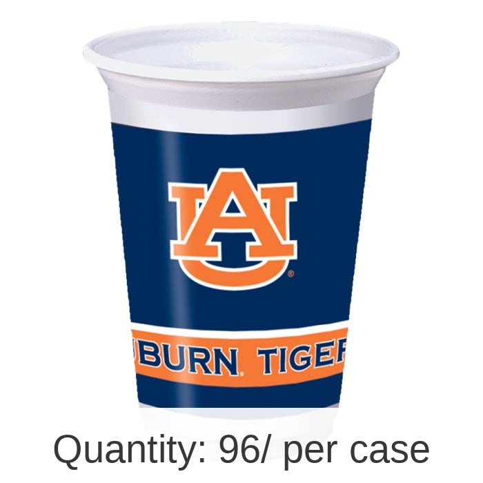 96/Case Bulk Auburn Tigers 20 oz Plastic Cups
