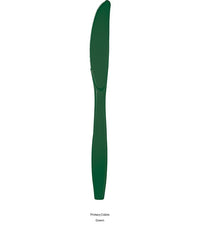 288/Case Bulk Hunter Green Plastic Knives