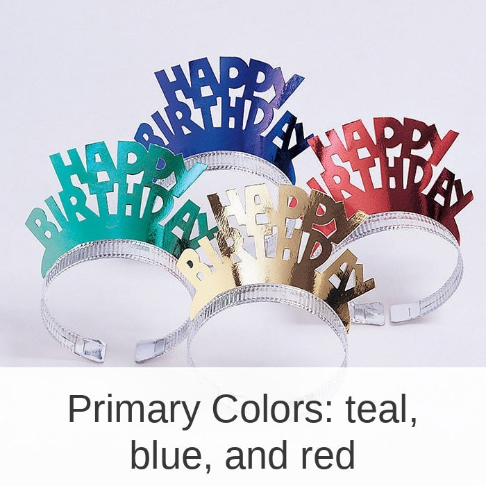 48/Case Bulk Foil Birthday Tiaras