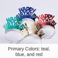 48/Case Bulk Foil Birthday Tiaras
