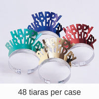 48/Case Bulk Foil Birthday Tiaras