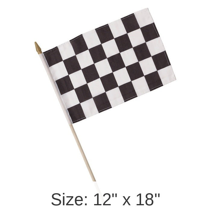 12/Case Bulk Black and White Check Cloth Racing Flag