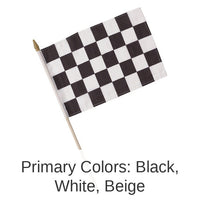 12/Case Bulk Black and White Check Cloth Racing Flag