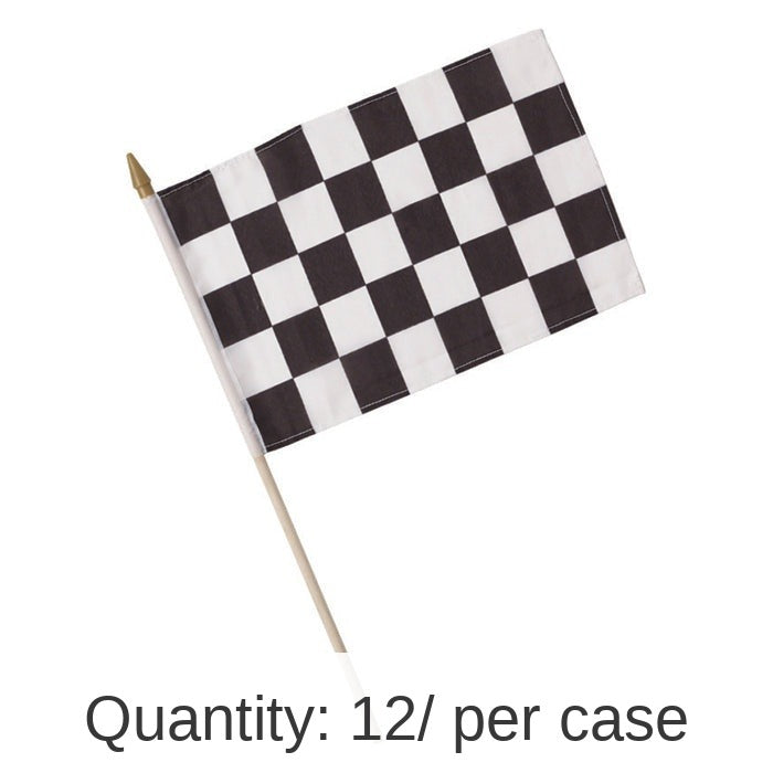 12/Case Bulk Black and White Check Cloth Racing Flag