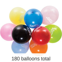 180/Case Bulk Assorted Happy Birthday Balloons