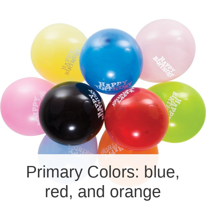 180/Case Bulk Assorted Happy Birthday Balloons