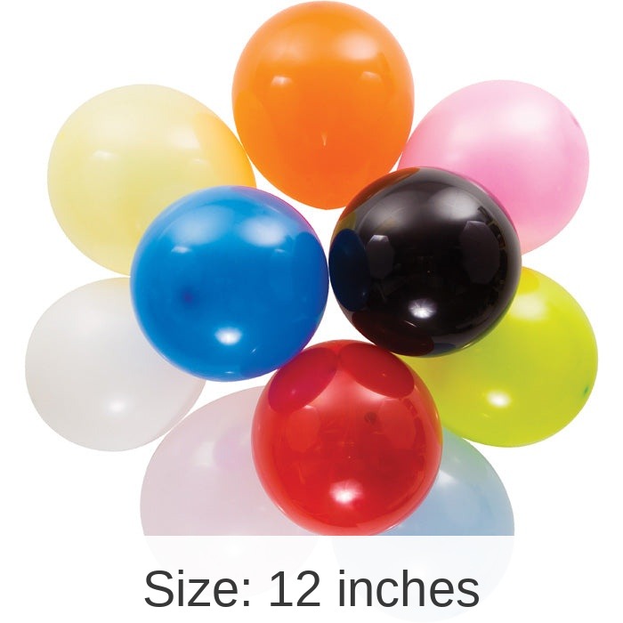 180/Case Bulk Assorted Latex Balloons