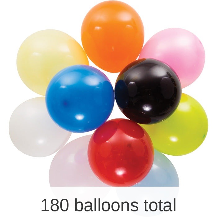180/Case Bulk Assorted Latex Balloons