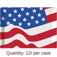 12/Case Bulk Patriotic Plastic Flag Tray