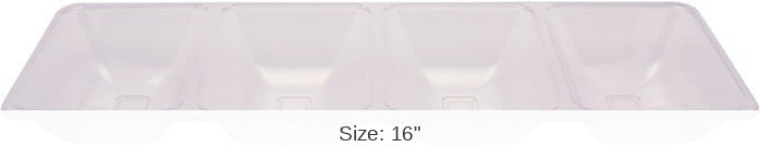 6/Case Bulk Clear Form & Function 4-Compartment Tray