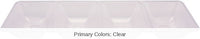 6/Case Bulk Clear Form & Function 4-Compartment Tray