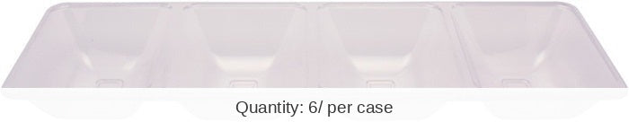 6/Case Bulk Clear Form & Function 4-Compartment Tray