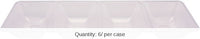 6/Case Bulk Clear Form & Function 4-Compartment Tray