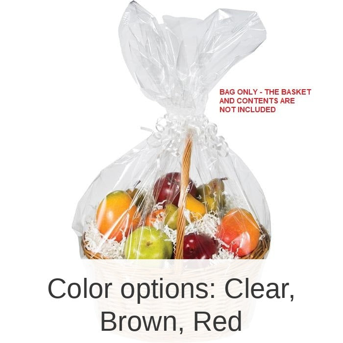 12/Case Bulk Large Clear Basket Bags