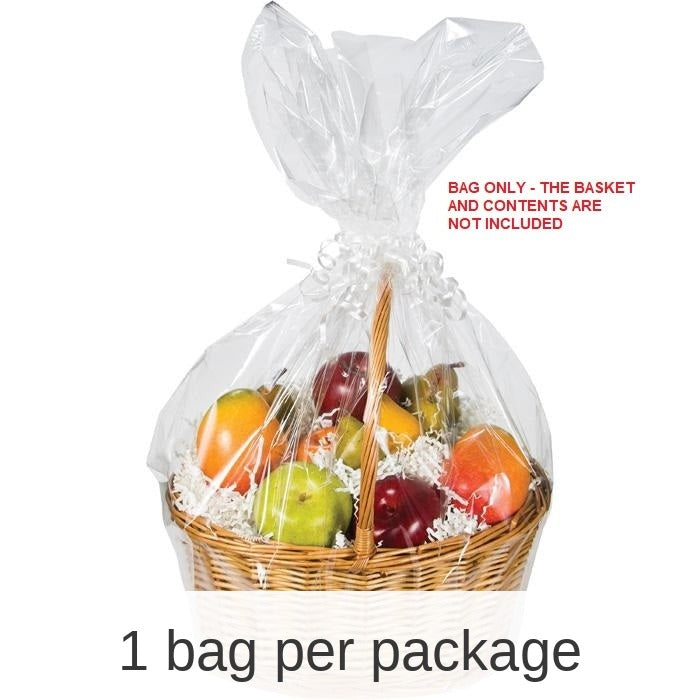 12/Case Bulk Large Clear Basket Bags