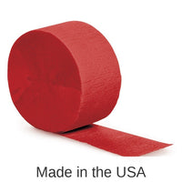 12/Case Bulk Classic Red Crepe Streamer 81 ft