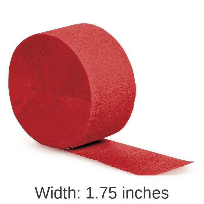12/Case Bulk Classic Red Crepe Streamer 81 ft
