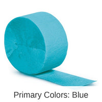 12/Case Bulk Bermuda Blue Crepe Streamer 81 ft