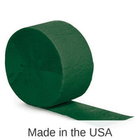 12/Case Bulk Hunter Green Crepe Streamer 81 ft