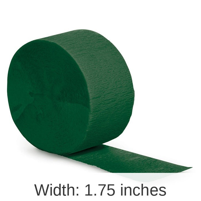 12/Case Bulk Hunter Green Crepe Streamer 81 ft