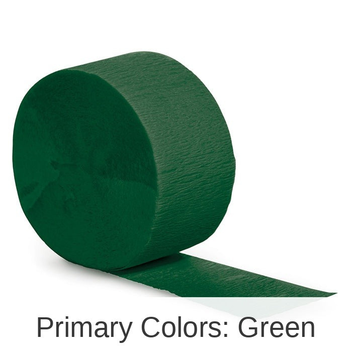 12/Case Bulk Hunter Green Crepe Streamer 81 ft