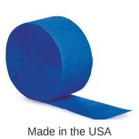 12/Case Bulk Cobalt Blue Crepe Streamer 81 ft