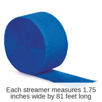 12/Case Bulk Cobalt Blue Crepe Streamer 81 ft