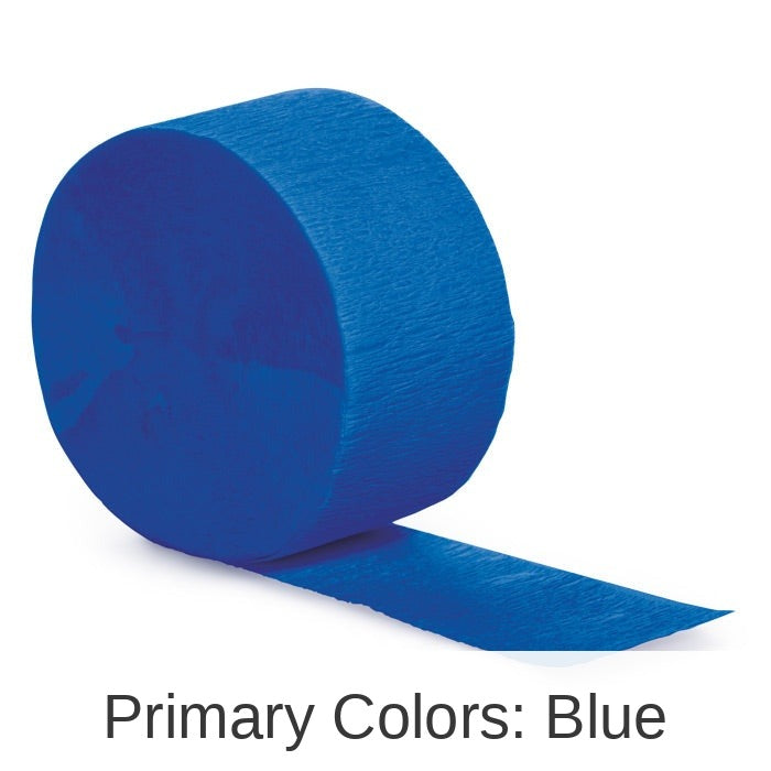 12/Case Bulk Cobalt Blue Crepe Streamer 81 ft