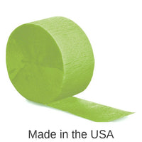 12/Case Bulk Fresh Lime Green Crepe Streamer 81 fts