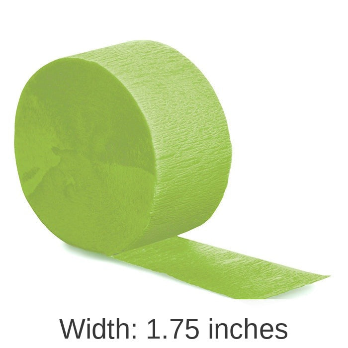 12/Case Bulk Fresh Lime Green Crepe Streamer 81 fts