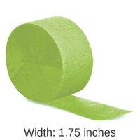 12/Case Bulk Fresh Lime Green Crepe Streamer 81 fts