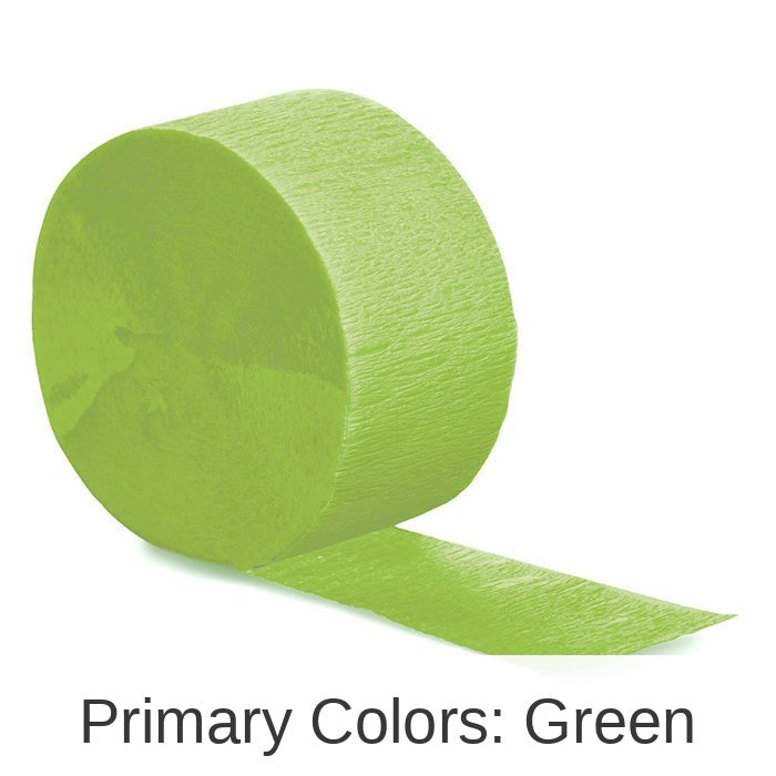 12/Case Bulk Fresh Lime Green Crepe Streamer 81 fts