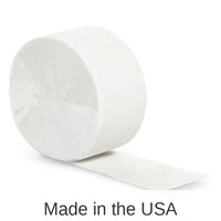 12/Case Bulk White Crepe Streamer 81 ft
