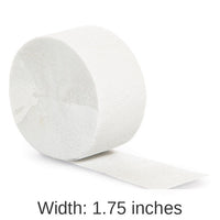 12/Case Bulk White Crepe Streamer 81 ft