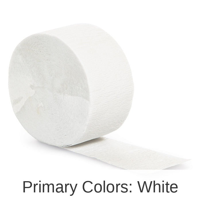 12/Case Bulk White Crepe Streamer 81 ft