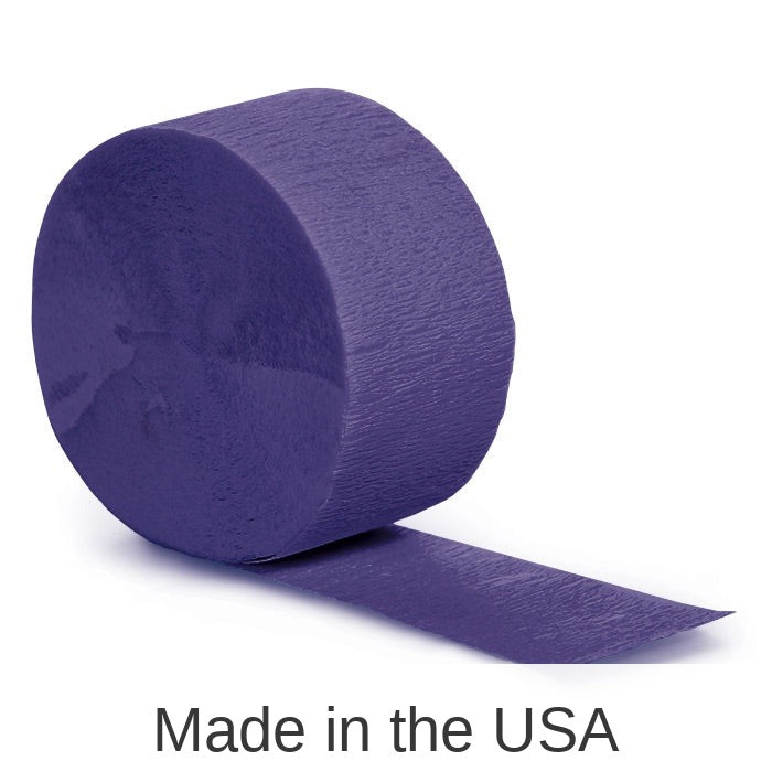 12/Case Bulk Purple Crepe Streamer 81 ft